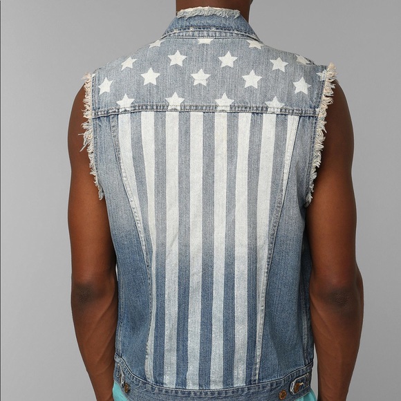 Urban Outfitters Other - Urban Outfitters USA Flag Denim Vest - S/M